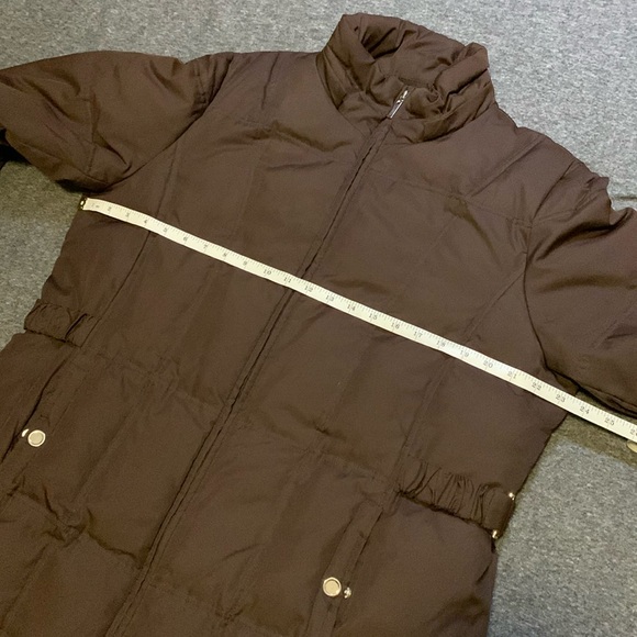 Vintage Faded Glory Brown Long Puff Coat - Picture 9 of 11